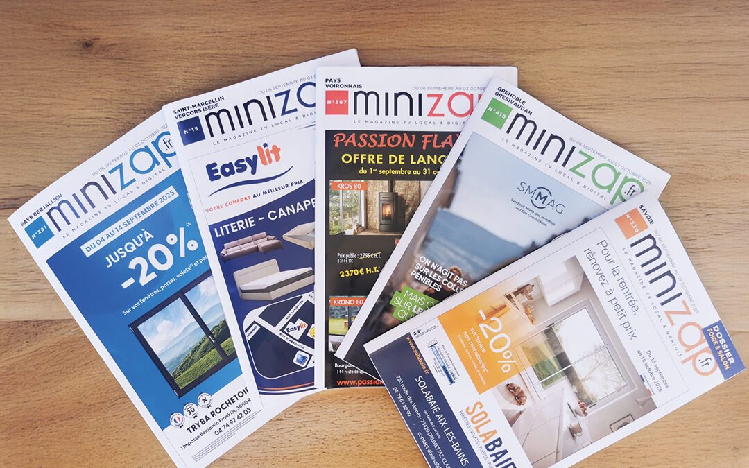 Distribution du Minizap, magazine local en région Rhône-Alpes